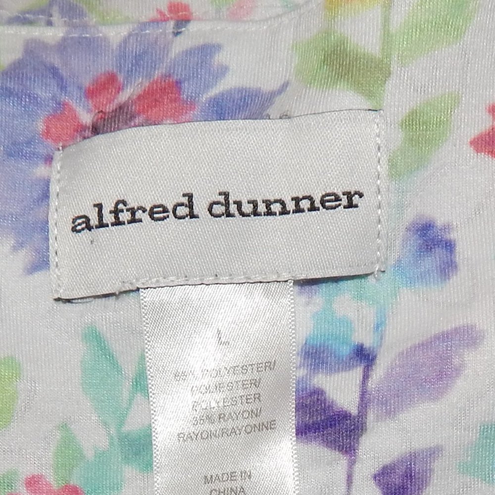 Ladies alfred dunner Short Sleeve blouse - Shirt - Top ~~ Size L - Picture 8 of 8